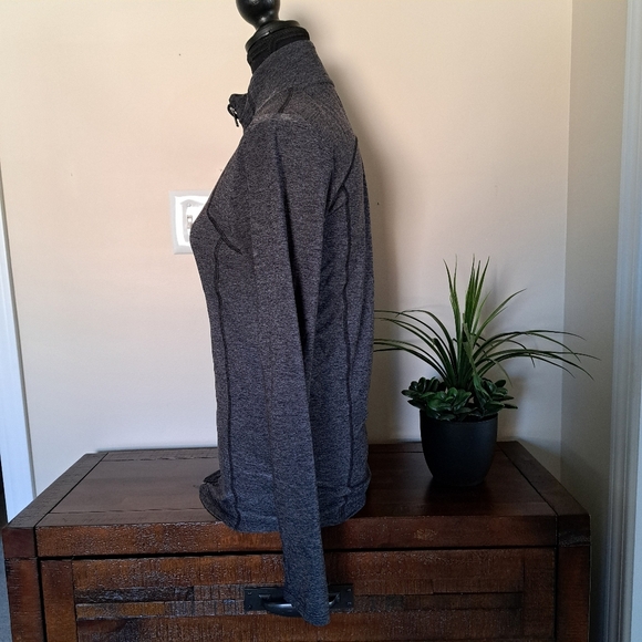 Tuff Athletics Zip Front Active Jacket Grey Medium Activewear Top Long Sleeved - Picture 6 of 10
